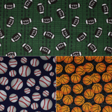 Sports Prints - 43" - 100% cotton flannel