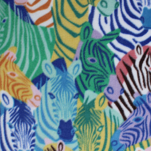 Stacked Zebras Fleece Print - 60" - 100% polyester