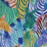 Stacked Zebras Fleece Print - 60" - 100% polyester