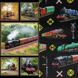 Steam Trains - 44/45" - 100% cotton