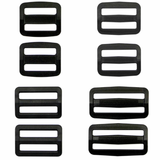 Strap Adjusters Plastic - 2ct Black - Unique Brand