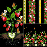 Strawberry Dreamcatcher - 43/44" - 100% cotton
