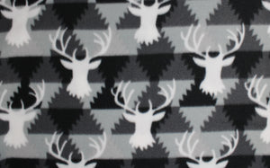 Deer Heads Fleece Prints - 60" - 100% polyester