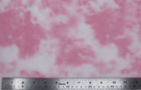 White & Pink Tie Dye Fleece Print - 60" - 100% polyester