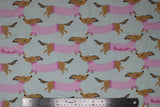 Weiner Dog with Sweater - 43/44" - 100% cotton flannel