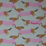Weiner Dog with Sweater - 43/44" - 100% cotton flannel