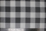 White Grey Checker - 58" - 100% polyester fleece