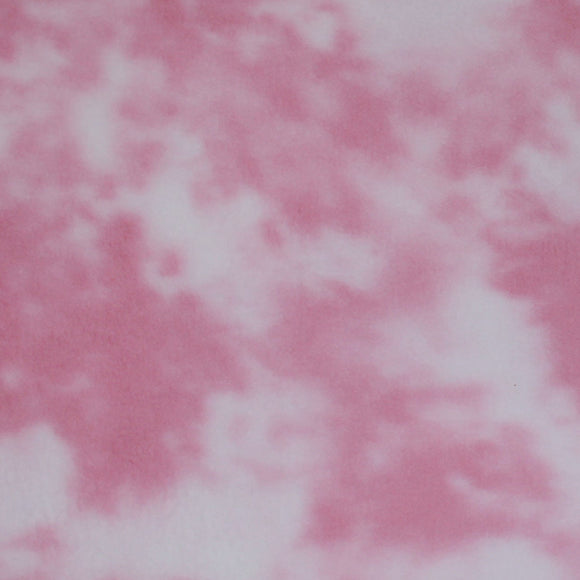 White & Pink Tie Dye Fleece Print - 60