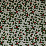 Christmas Holly & Berries - 44/45'' - 100% cotton