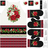 Cardinal Christmas Panels - 100% Cotton