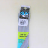 silver one way separating zipper with product tag 35cm