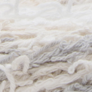 Ball of Scrub Off yarn in shade linen (whites and greys)