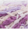 Scrub Off yarn swatch in shade pretty purple (white, light to dark purple shades)