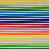 Square swatch remix fabric (ombre rainbow stripes separated with white stripes)