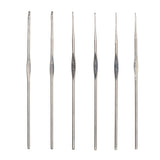 6 fine crochet hooks in various sizes out of packaging