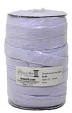 25m spool of 1/2" (12mm) wide elastic in white