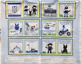 Full panel swatch - Police Panel (45" x 35") (makes a cartoon style police related book for kids)