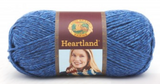 Ball of Lion Brand Heartland in colourway Olympic (heathered royal blue)