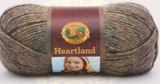 Ball of Lion Brand Heartland in colourway Mammoth Cave (heathered mid brown)