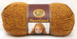 Ball of Lion Brand Heartland in colourway Bryce Canyon (heathered gold)