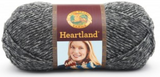 Ball of Lion Brand Heartland in colourway Great Smoky Mountain (heathered mid grey)