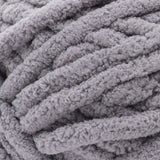 Bernat Blanket Extra yarn swatch in Vapor Gray (light medium grey)