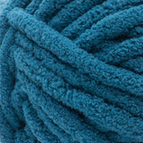 Bernat Blanket Extra yarn swatch in Velveteal (medium blue)