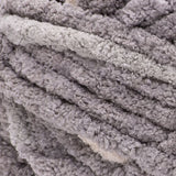 Bernat Blanket Extra yarn swatch in Silver Steel (light medium grey)