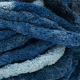 Bernat Blanket Extra yarn swatch in Teal Dreams (light to dark teal ombre)
