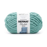 A ball of Bernat Blanket Extra yarn in shade Light Teal