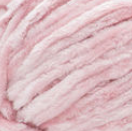 Swatch of Bernat Velvet yarn in shade quiet pink (pale light pink)