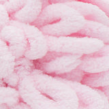 Powder Pink swatch of Bernat Alize Blanket EZ looped yarn