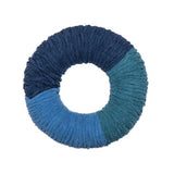 Blanket O'Go yarn ball in colourway Atlantic (dark teal, medium blue, dark blue sections)