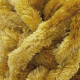 Bernat Velvet Plus yarn swatch in shade Golden Moss (dark yellow)