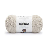 A ball of Bernat Softee Cotton yarn in shade Feathered Gray (pale greige)