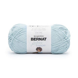 A ball of Bernat Softee Cotton yarn in shade Dusk Sky (pale light blue)