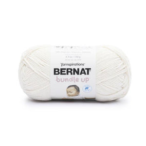A ball of Bernat Bundle Up yarn in shade Marshmallow (white)