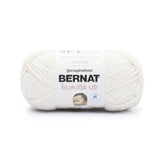 A ball of Bernat Bundle Up yarn in shade Marshmallow (white)