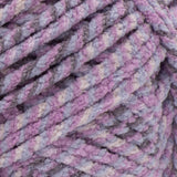 Purple Haze (mauve twisted with grey, cream and soft blue) swatch of Bernat Blanket Twist