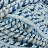 Sea and Stars (soft turquoise twisted with grey and navy) swatch of Bernat Blanket Twist