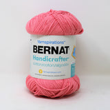 Ball of Bernat Handicrafter Cotton (large, 400g ball) in colour Strawberry Shortcake (medium pink)