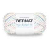 Large ball of Bernat Handicrafter Cotton (340g) in variegated colourway Pretty Pastels Ombre (white, pale pink, light yellow, mid blue, pale green)