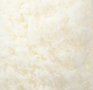 Swatch of Bernat Pipsqueak bulky snuggly texture yarn in shade vanilla (off white)
