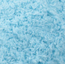 Swatch of Bernat Pipsqueak bulky snuggly texture yarn in shade blue ice (baby blue)