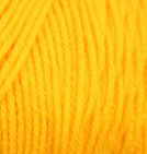 Swatch of Bernat Super Value yarn in shade bright yellow