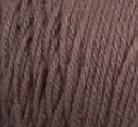 Swatch of Bernat Super Value yarn in shade taupe
