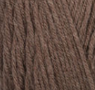 Swatch of Bernat Super Value yarn in shade taupe heather (taupe with heathered effect)