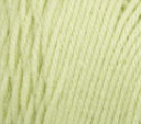 Swatch of Bernat Super Value yarn in shade soft fern (lightest pale green)