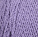 Swatch of Bernat Super Value yarn in shade lavender (bright light purple)
