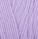 Swatch of Bernat Super Value yarn in shade lilac (pale light purple)